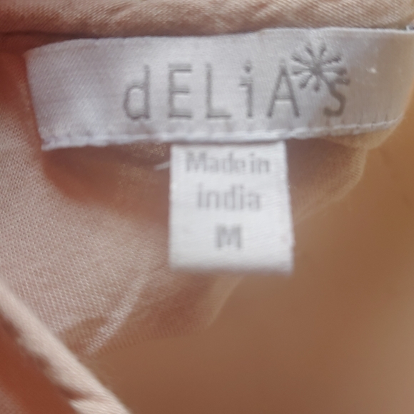 dELiA*s open back cream & tan tank medium - Picture 3 of 4